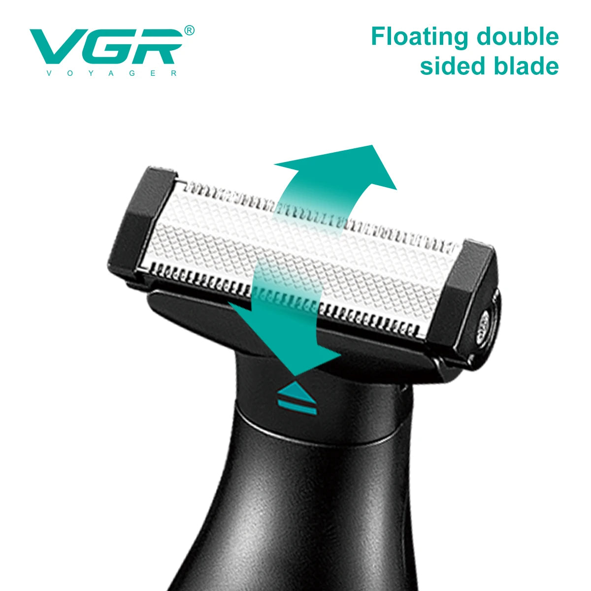 VGR new hair remover 3-in-1 hair trimming set gradient color household shaver IPX6 waterproof intelligent digital shaver V-361 Peaceful Pleasures Health and Wellness