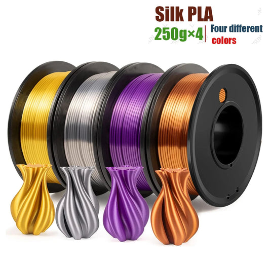 DINGSUN 3D Silk PLA+ Filament 1.75mm 4-Spool Bundle – 1kg 3D Printing Filament Peaceful Pleasures Health and Wellness Default Title