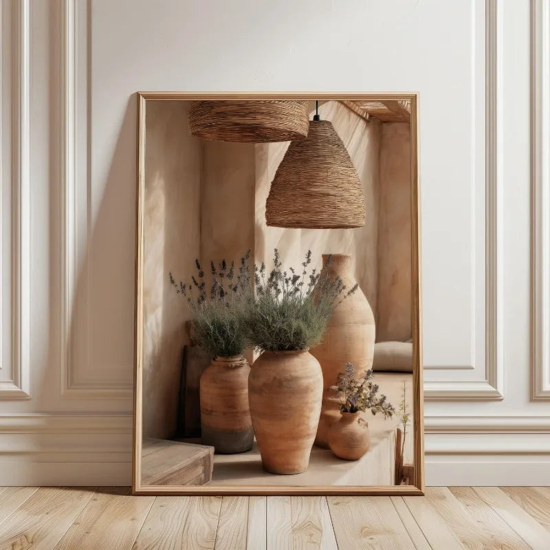 Minimalist Olive Tree Botanical Canvas Wall Art | Mediterranean Print
