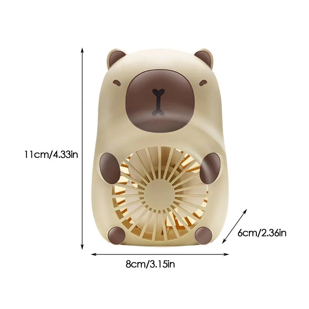 Animal Fan Portable Small Hand Fan USB Charging 3-Speed Air Coolers Personal Cooling Devices for All Ages Kids Girls Women Men Peaceful Pleasures Health and Wellness China Mainland Khaki