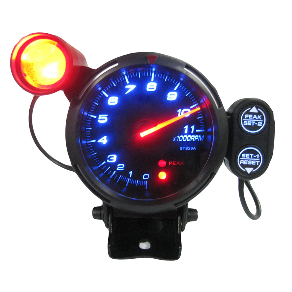 3.5" Blue LED Tachometer Gauge Kit | 0–11,000 RPM Car Gauge