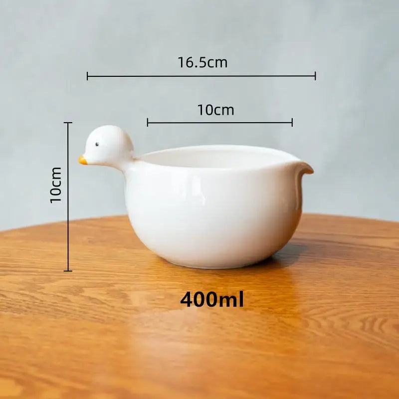 Ceramic Duck Egg Bowl – Cute Kitchen Stirring & Pouring Bowl Ceramic Kitchen Bowl Peaceful Pleasures Health and Wellness 1pcs 400ml
