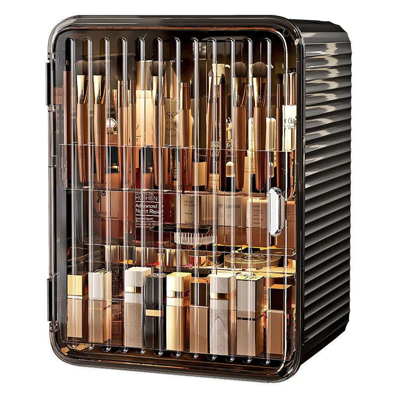 Luxury Cosmetic Organizer Box - Clear Dustproof Makeup Storage with Large Capacity for Dorm Desktop & Vanity Table Organization Peaceful Pleasures Health and Wellness
