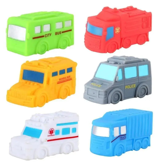 Toddler Bath Toy Car Set – 6 Floating Water Play Vehicles