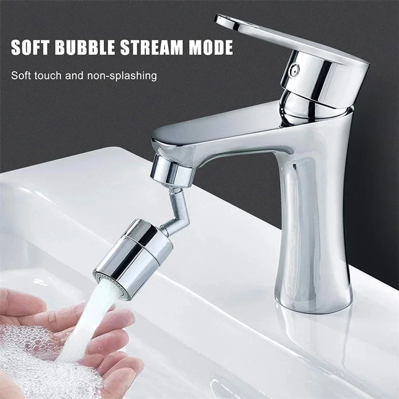720° Rotating Faucet Extender – Splash-Proof Sprayer Aerator