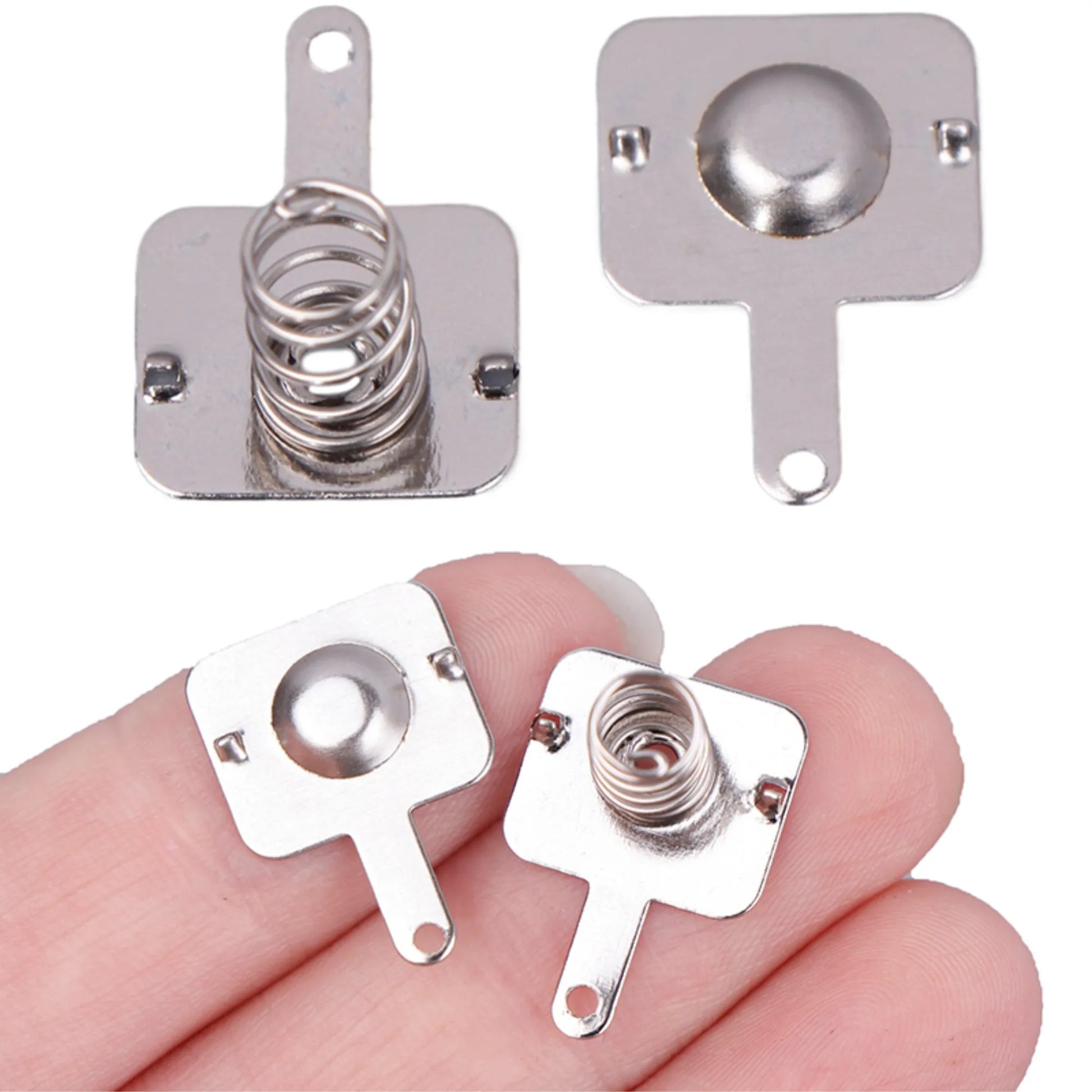 20PCS High Quality Silver DIY 18650 Battery Sheet Spring Contact Sheet Battery Box Positive And Negative Single Bipolar Peaceful Pleasures Health and Wellness