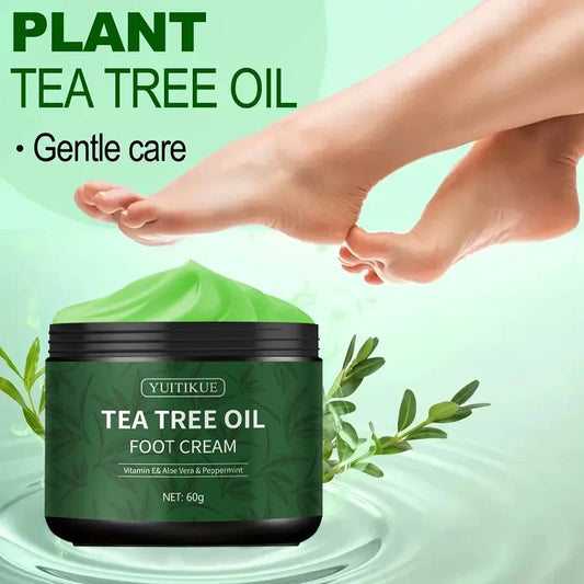 YUITIKUE Tea Tree Foot Cream 60g | Aloe, Vitamin E & Peppermint Foot Cream Oasis Select Default Title