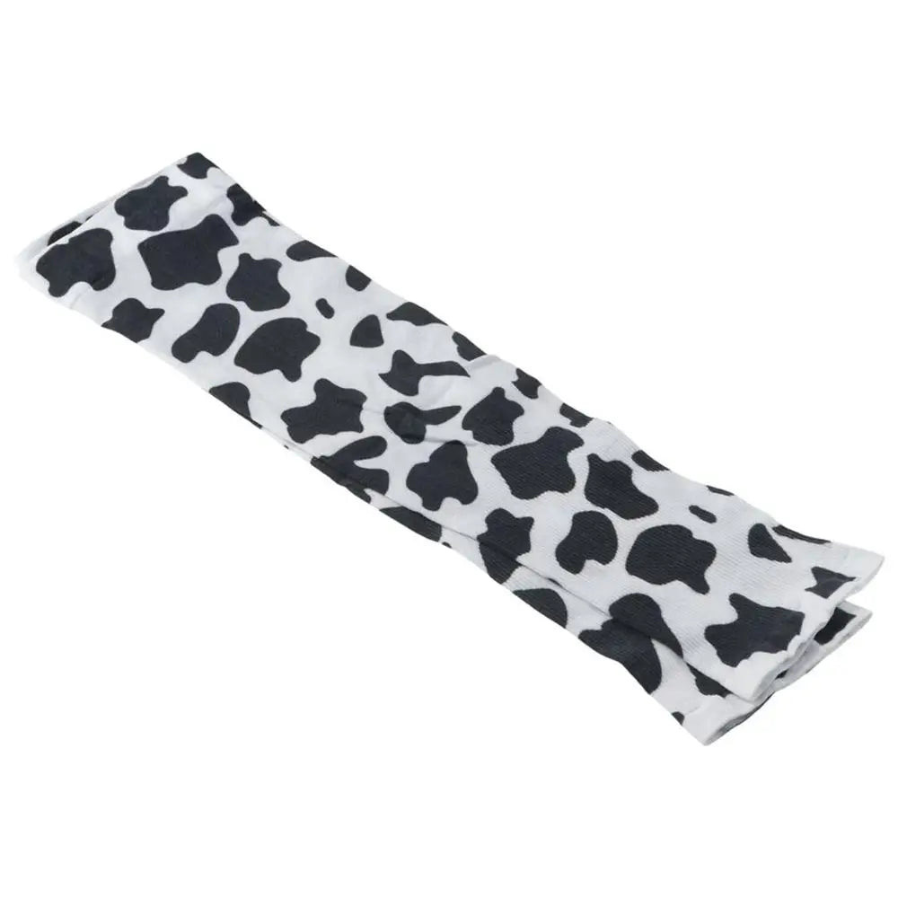 Cow Print Ice Silk Sun Sleeves – Cooling UV Arm Cover Pair
