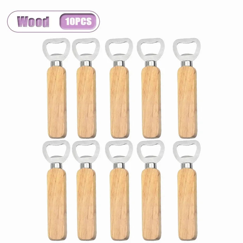 Wooden Handle Stainless Steel Beer Bottle Opener | Rustproof