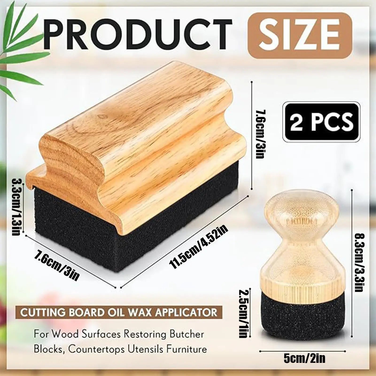 Mineral Oil Applicator Scrub Brush for Cutting Boards & Butcher Block Wood Care Applicator Brush Peaceful Pleasures Health and Wellness