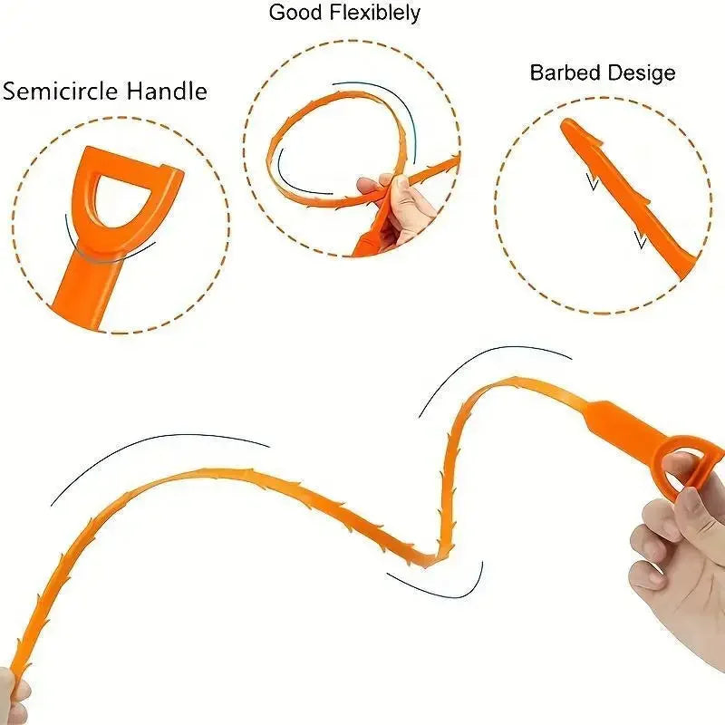 Drain Hair Remover & Pipe Cleaning Tool for Wash Basin Sinks