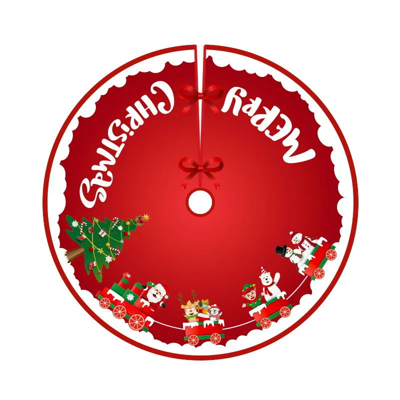 Large Round Christmas Tree Mat Non-Slip Floor Mat Carpet Home Decor Rugs Suitable for Living Room Study Peaceful Pleasures Health and Wellness Z3 33 005