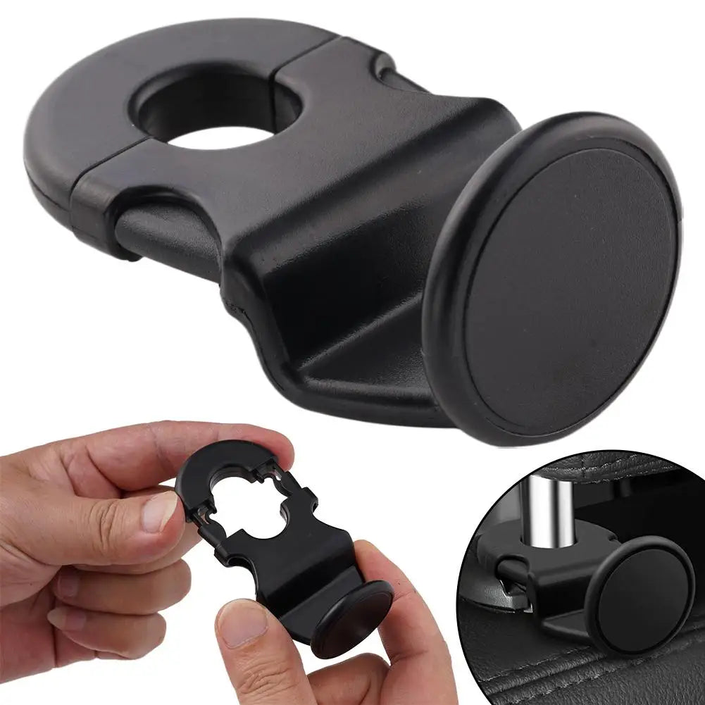 2-Pack Car Headrest Hooks | 20KG Heavy-Duty Back Seat Organizer