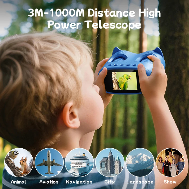 Microscope and Telescope 2 in 1Children's optical educational toys 2MP HD Camera Microscope 1000x magnification Christmas Gifts Peaceful Pleasures Health and Wellness