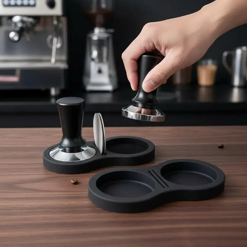 Silicone Coffee Tamper Mat Non-Slip Portafilter Holder 51/53/58mm