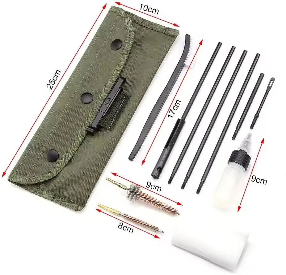 Barrel Cleaning Brush Kit for Rifle Tube Full Set of Gun Cleaning Accessories For all M16 and AR15 Variants Hunting Accessory Peaceful Pleasures Health and Wellness