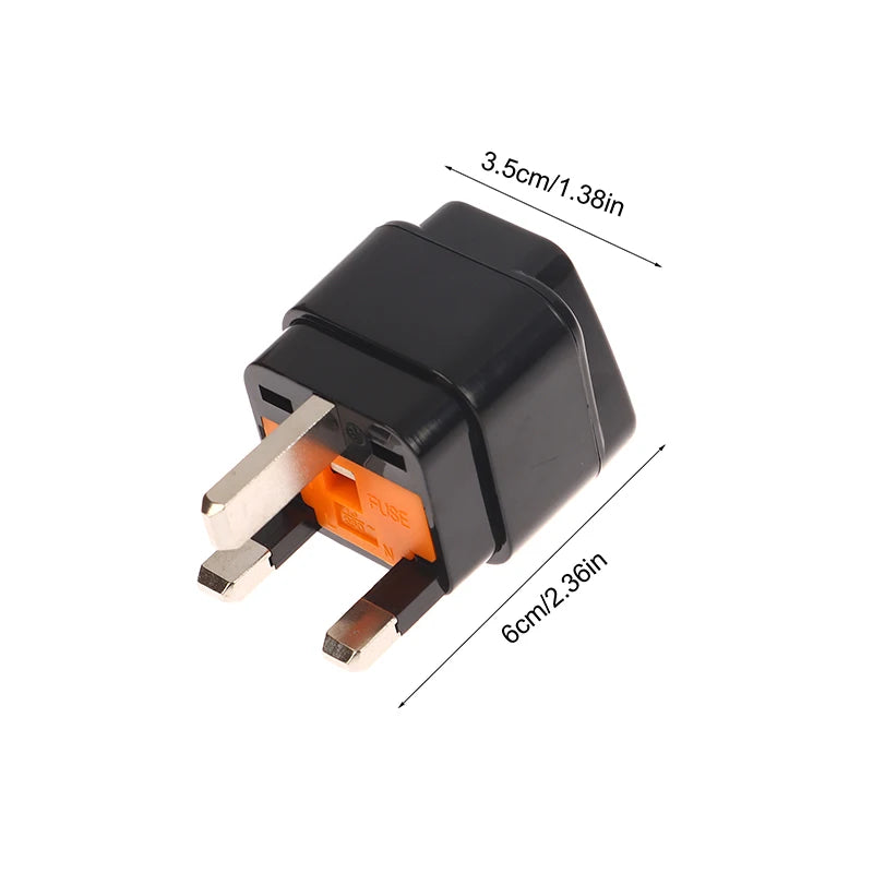 3P Type Power Socket Outlet UK EU IL Adapter US To UK Plug Universal UK Plug Adapter With 13A Fuse Black/White Travel Adapter Peaceful Pleasures Health and Wellness