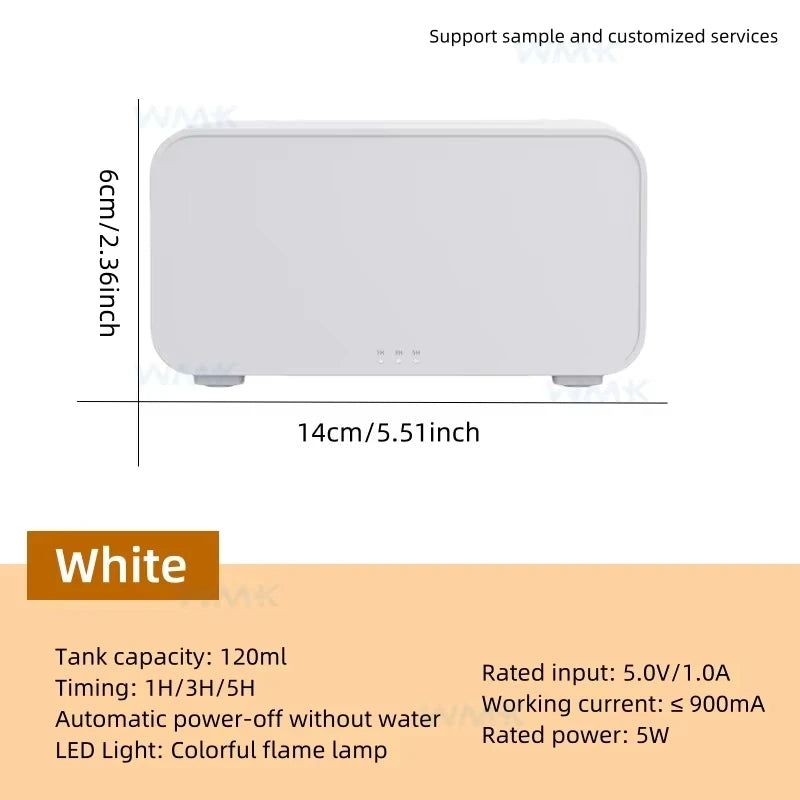HOMEFISH Flame Aroma Diffuser & Humidifier with LED Light