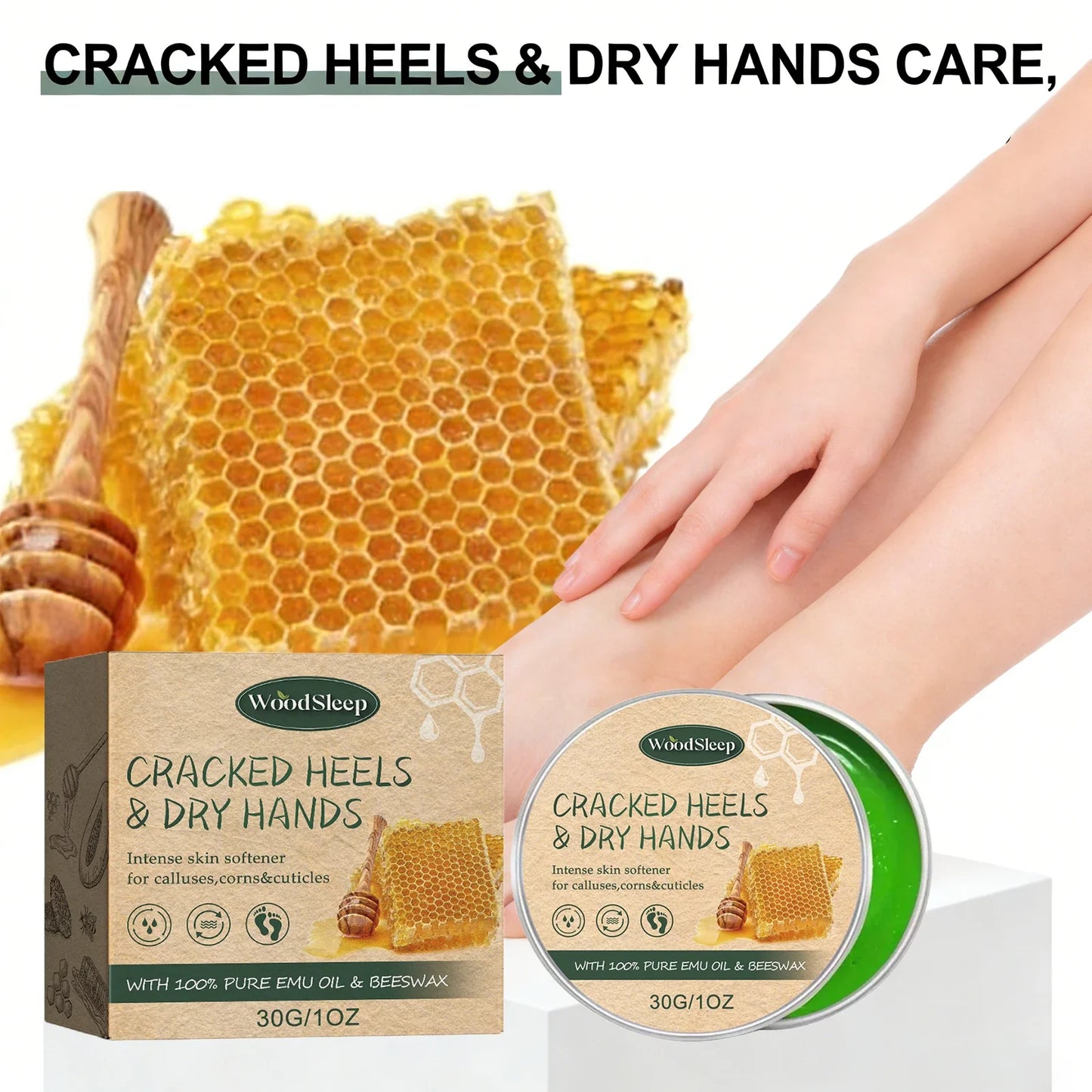 WOODSLEEP Cracked Heel & Hand Repair Cream – Deep Moisturizer