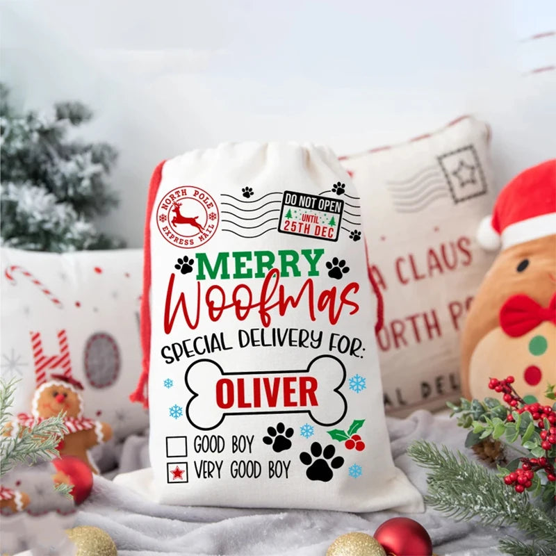 Personalised Santa Sack Christmas Stocking for Kids & Pets