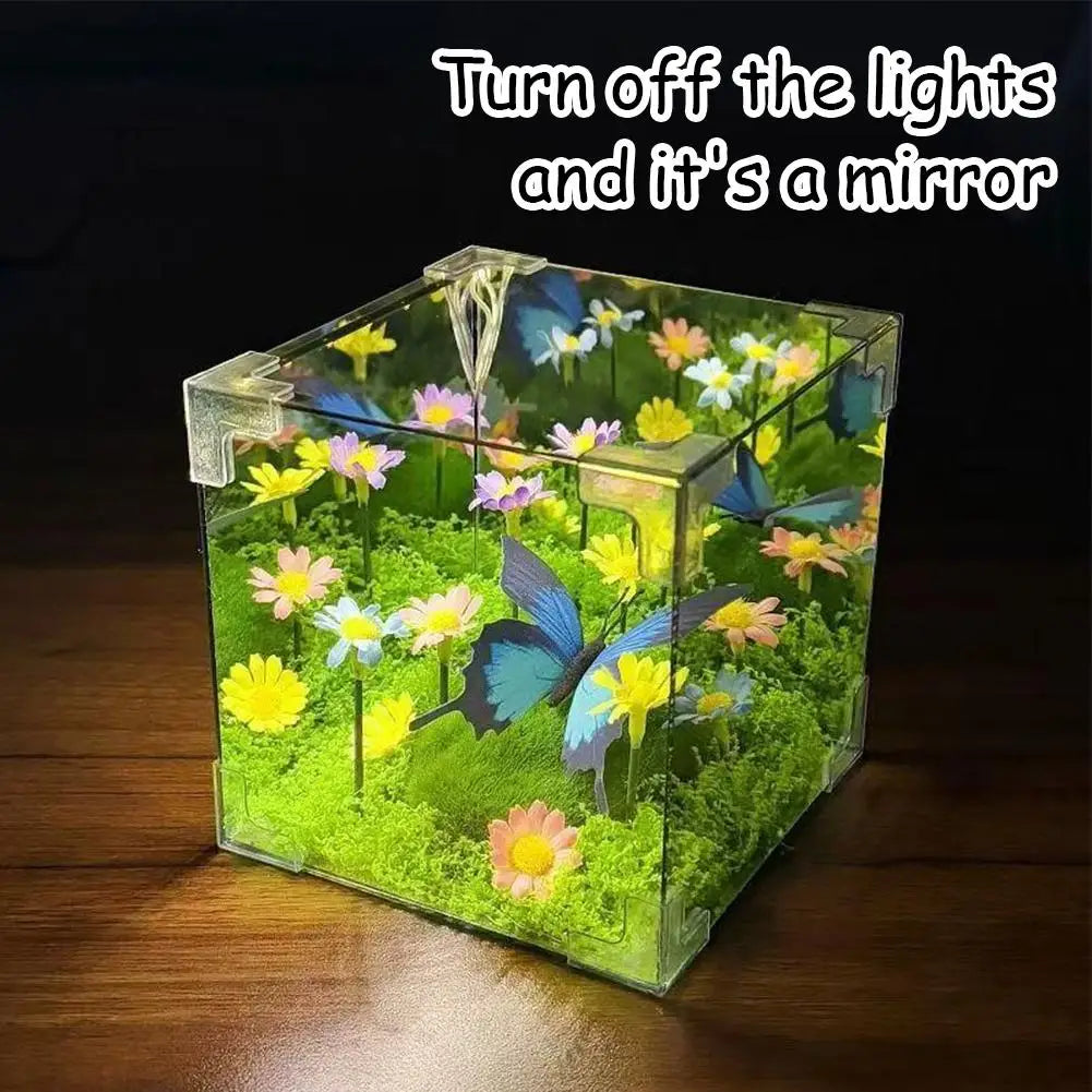 Creative Home Bedroom Sleep Decoration Light Handmade Diy Exquisite Flower Atmosphere Lamp Delicate Spring Butterfly Night Light Peaceful Pleasures Health and Wellness