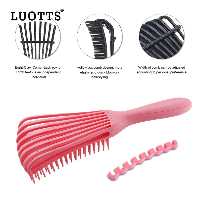 Octopus Wide Tooth Detangling Shampoo Comb | TPEE Hair Comb Hair Detangling Comb Peaceful Pleasures Health and Wellness