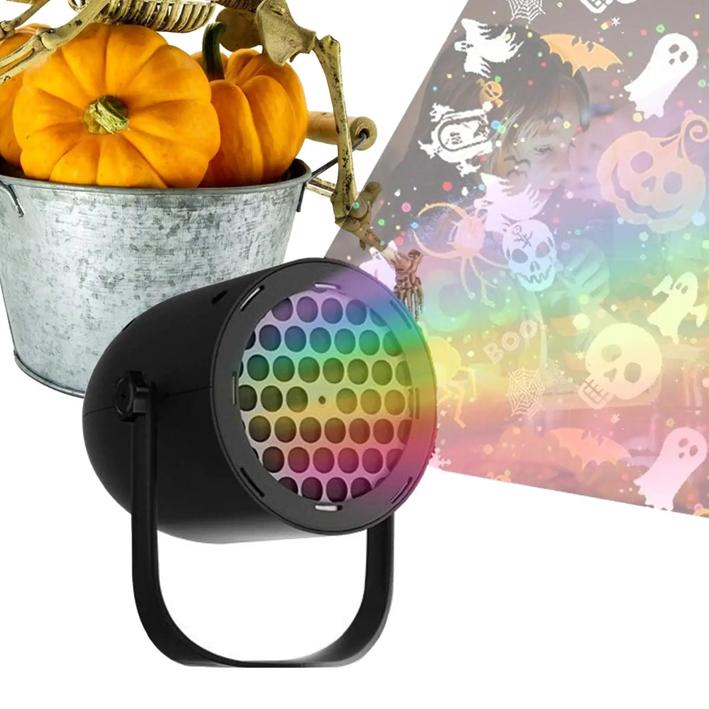 16 image Halloween Projector Lamp 5W USB HD Ghost Animation Projector Lamp Outdoor Waterproof Courtyard Party Decoration Peaceful Pleasures Health and Wellness