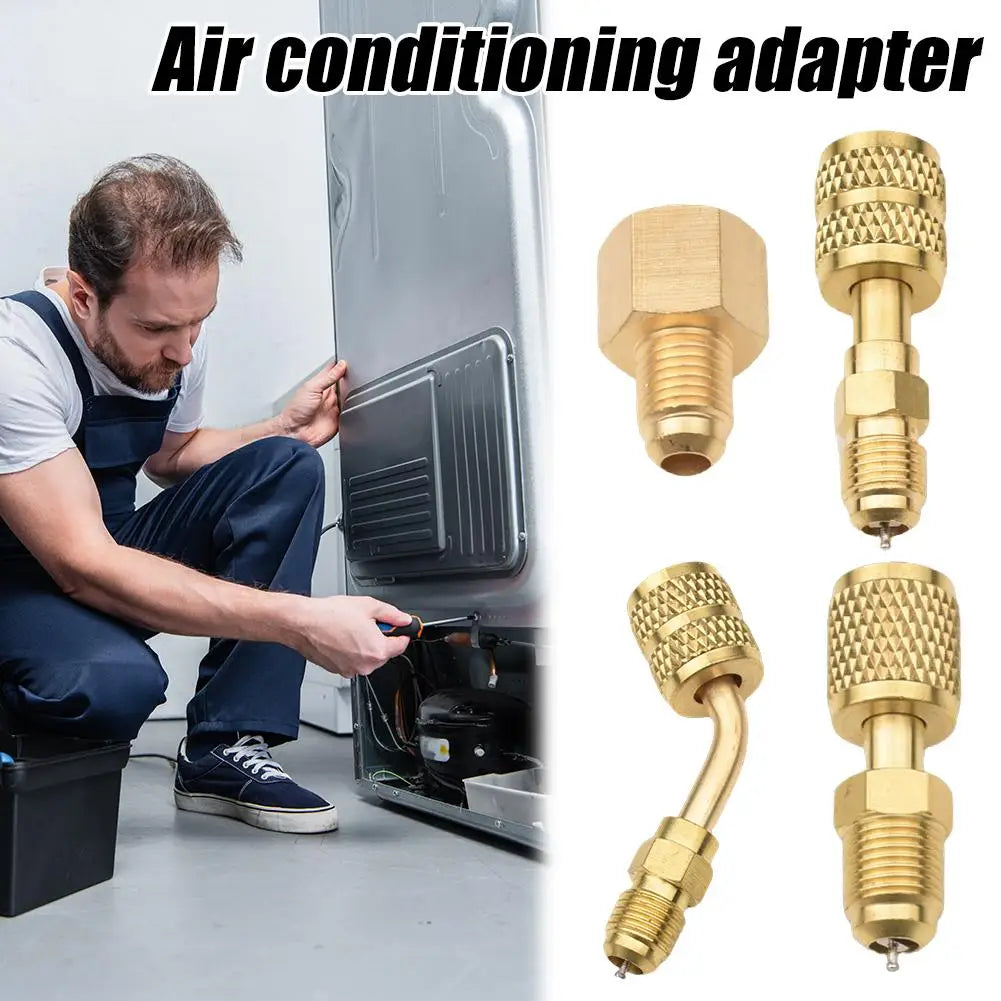 1Pcs R22 R410 R134a Adapter Air Conditioning Refrigeration Conversion Fitting 5/16 SAE Female 1/4 SAE Male Quick Coupling Peaceful Pleasures Health and Wellness