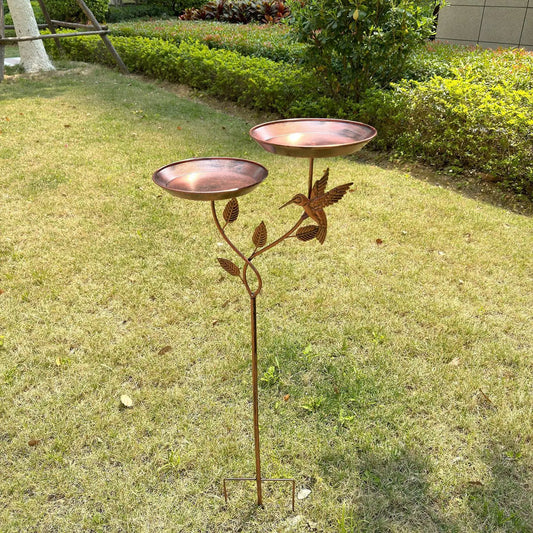 Rustproof Metal Bird Bath with Removable Bowl | Garden Decor Garden Bird Bath Peaceful Pleasures Health and Wellness China Mainland