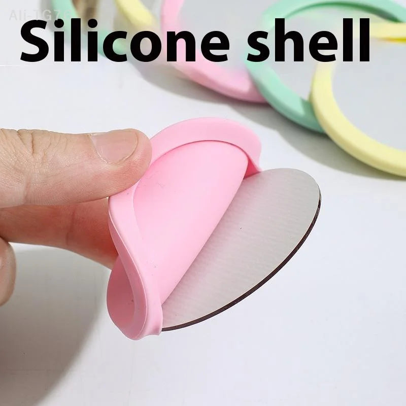 Mini Round Silicone Compact Mirror | Portable Pocket Makeup Mirror