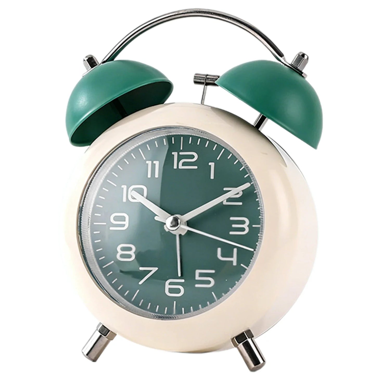 Retro Twin-Bell Alarm Clock – Silent, Loud & Night Light