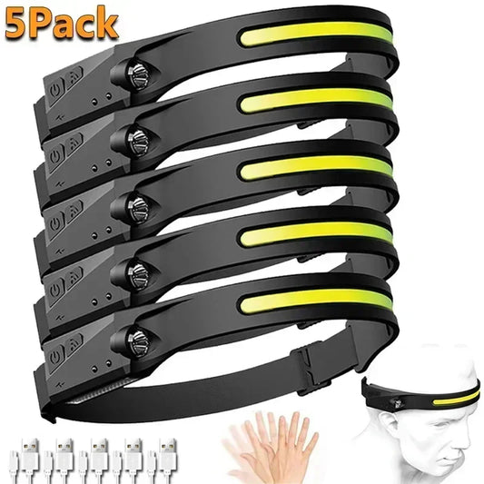 COB LED Rechargeable Headlamp – 5 Modes, Sensor, IPX4 | ZHIYU LED Headlamp Oasis Select