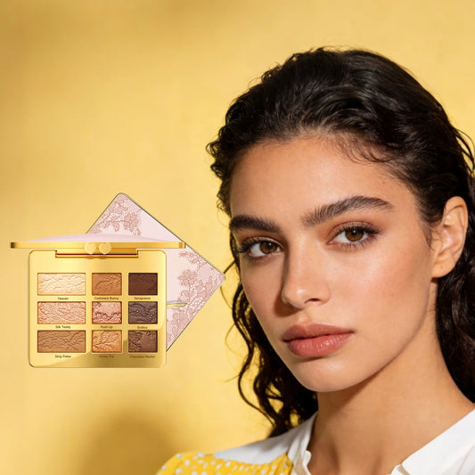 9 Color Eyeshadow Palette Easy Blend Natural Look Buildable Coverage Beauty Eye Contour Portable Durable Eyeshadow Makeup Powder Peaceful Pleasures Health and Wellness