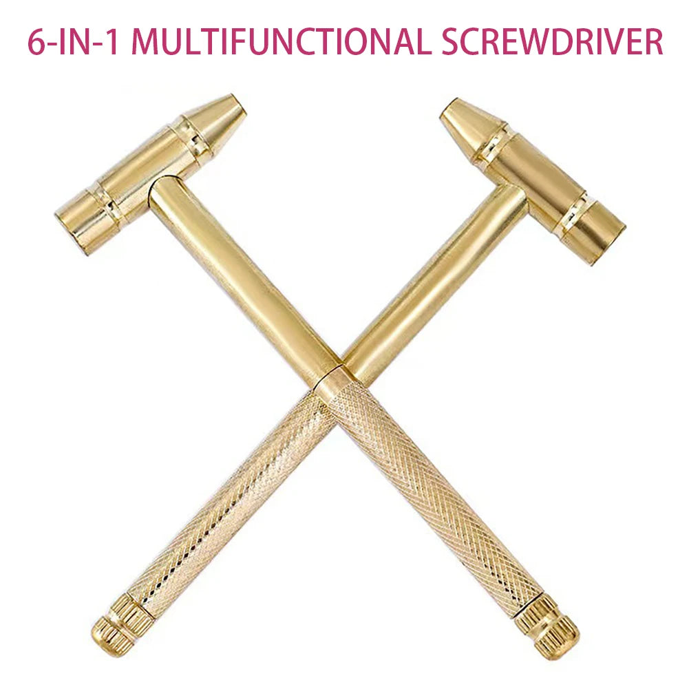 6 In 1 Mini Hammer With Screwdriver Hammer Multifunctional All In 1 Repair Mobile Phone Repair Tool For Electronics DIY Projects Peaceful Pleasures Health and Wellness