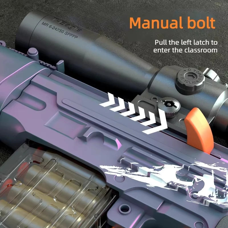SVD Manual Sniper Rifle Shell Ejection Soft Bullet Toy Gun Outdoor Games CS Fighting Game Birthday Gift for Peaceful Pleasures Health and Wellness