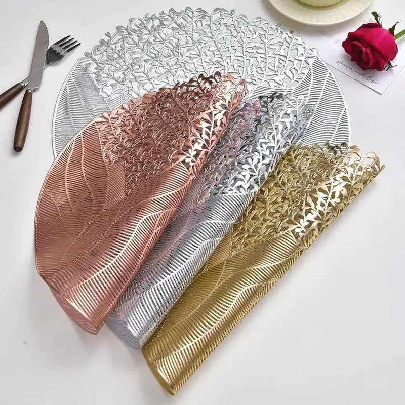 Flower Round Placemats Set of 3 – 15.7" PVC Heat-Resistant