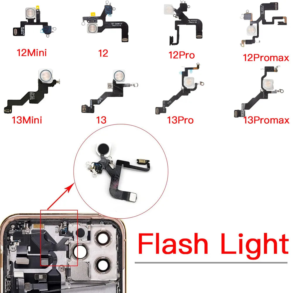 Flash Light Flex Cable + Mic Module for iPhone 12 & 13 Series