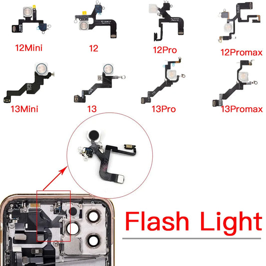 Flash Light Flex Cable + Mic Module for iPhone 12 & 13 Series Phone Flex Cable Oasis Select