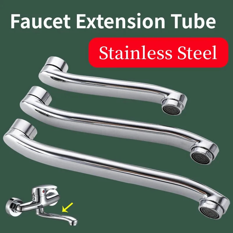 Stainless Steel Faucet Elbow S-Bend Extension Tube G3/4 Sink Pipe