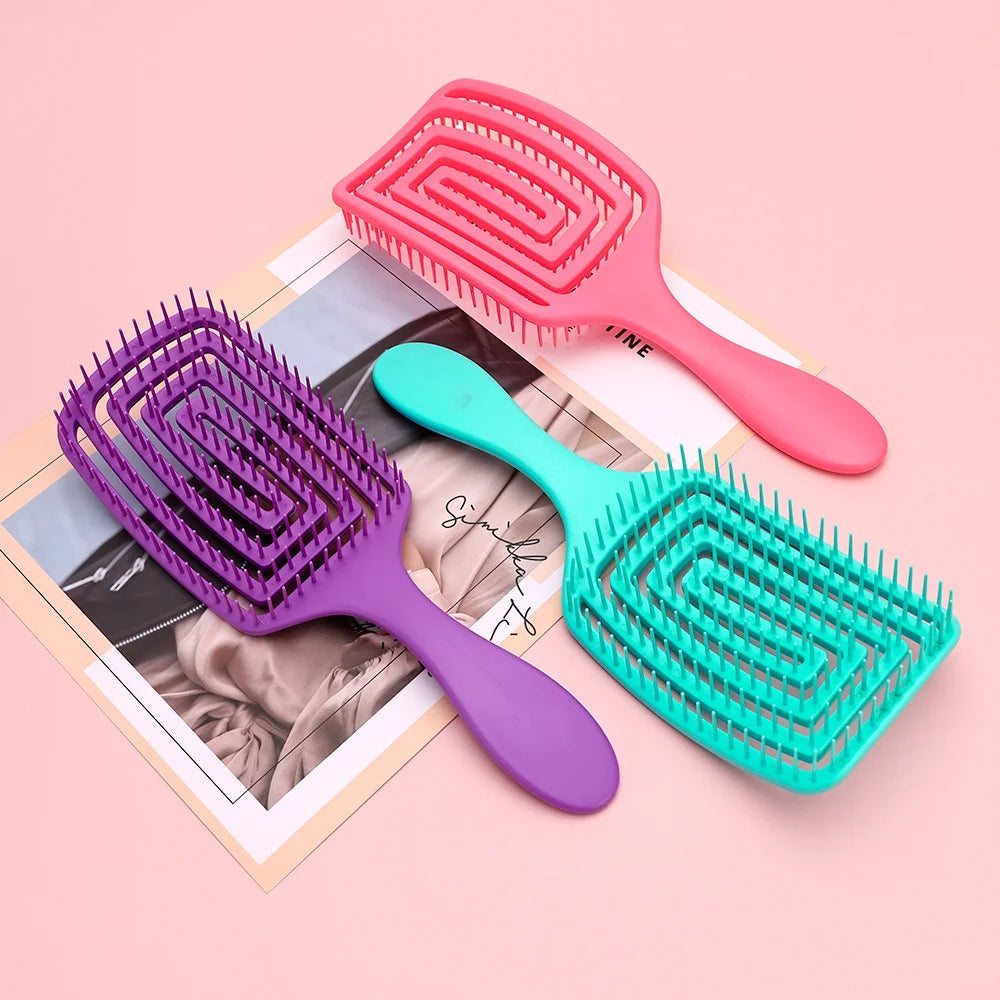Fashion Salon Wide Tooth Comb Hairdresser Styling Massage Comb Curved Comb for Hair Care Removing Tangles Barber Accessories Peaceful Pleasures Health and Wellness