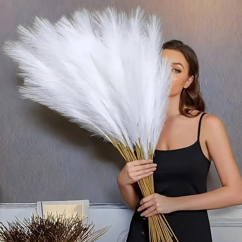 20Pcs Artificial Pampas Grass 21.6" | Fluffy Boho Home Decor