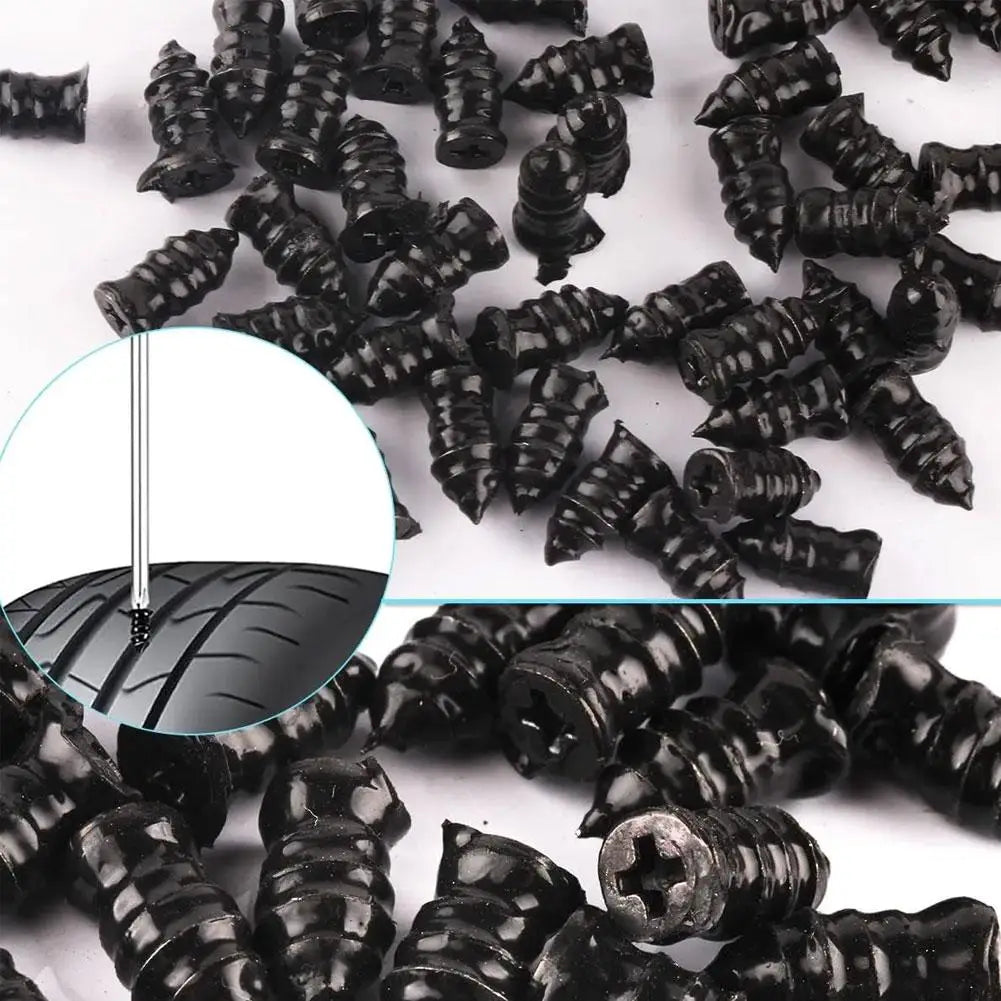 Vacuum Tire Puncture Repair Kit with Screwdriver & Storage Box Self-Service Plug & Patch for Car, Truck, Motorcycle, Bike Tire Peaceful Pleasures Health and Wellness