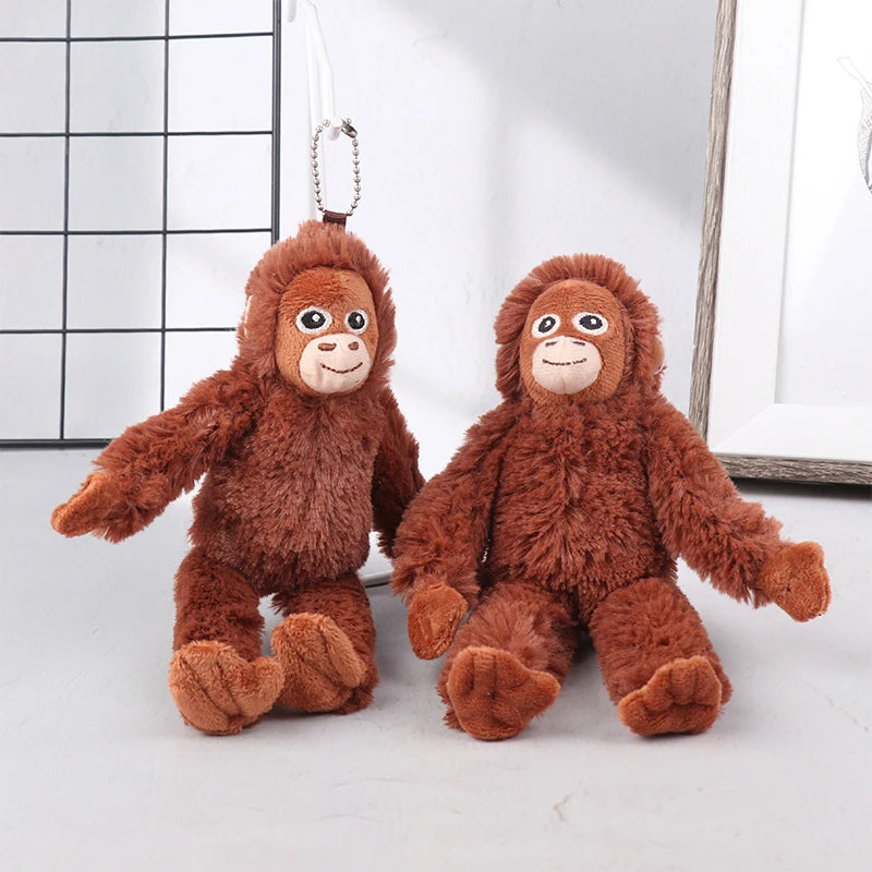 Gorilla Plush Keychain | Stuffed Monkey Doll Backpack Pendant Gift