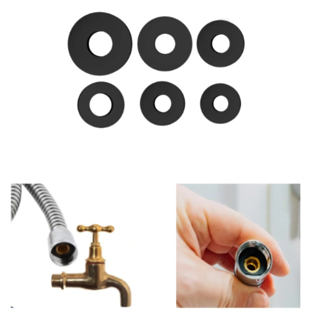Black Rubber Washer Gasket Faucet Appliance Shock Absorption Water