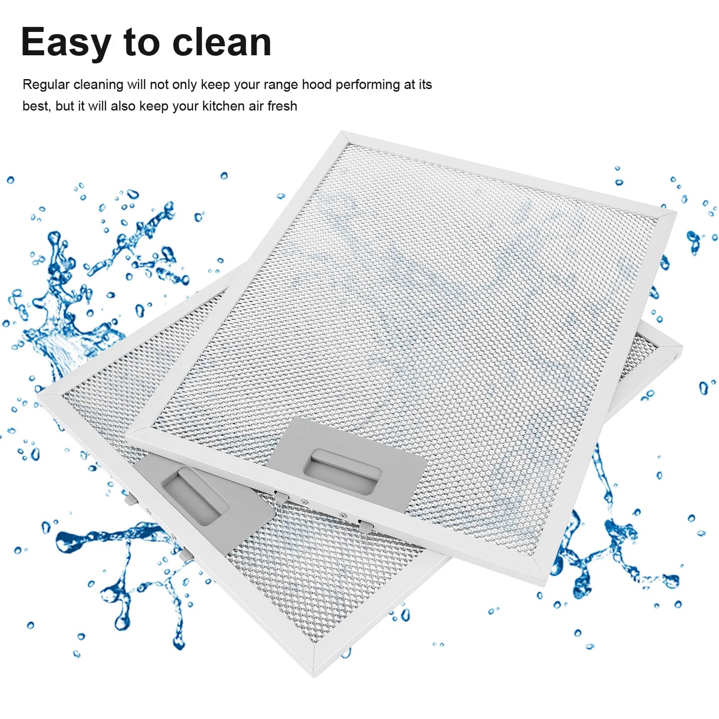 2PCS Aluminum Cooker Hood Filters 320x260mm Metal Mesh Extractor Vent Filter Kitchens Hoods Oil Filter Range Hood Accessories Peaceful Pleasures Health and Wellness