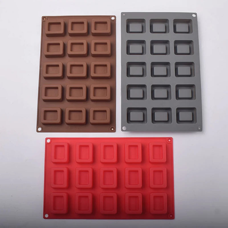 Square Donut Silicone Mold – Cake, Chocolate & Ice Cube Tray Silicone Baking Mold Peaceful Pleasures Health and Wellness