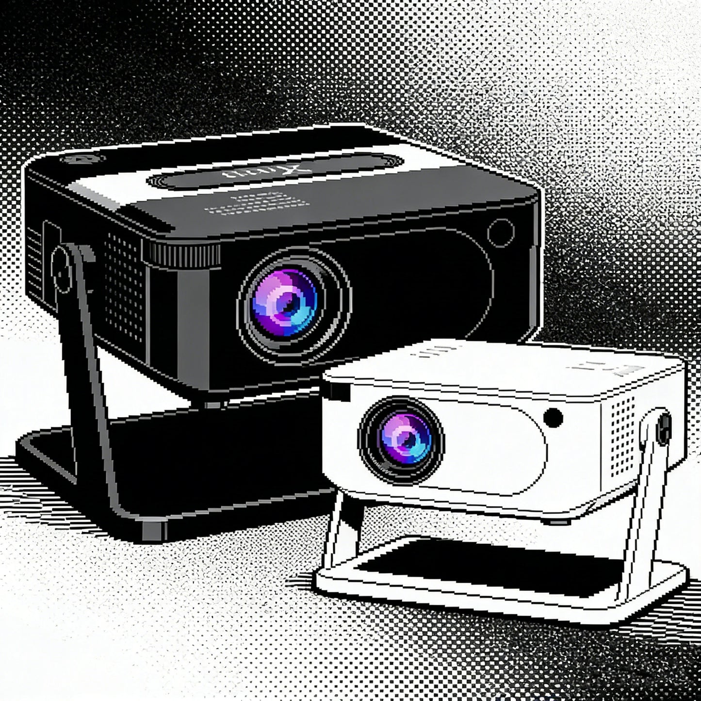 Xnano HA109 Projector 300 ANSI 720P Android11 WiFi6 BT5.0 Built-in App Smart Phone 1080P 4K Video Home Cinema Mini Projector Peaceful Pleasures Health and Wellness