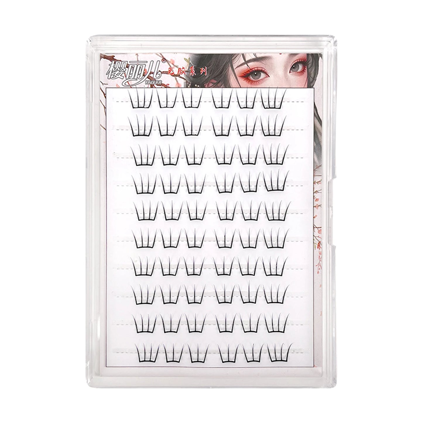 DIY U shaped Resuable Lashes Spiky Cluster Eyelash Extensions For Korean Kpop Girl Eye Makeup Tool 10 Rows Peaceful Pleasures Health and Wellness style 11