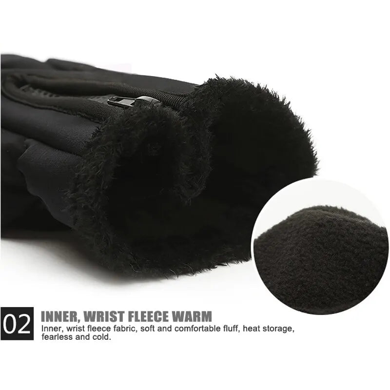 X-TIGER Winter Cycling Gloves – Full Finger, Fleece & Touch Screen