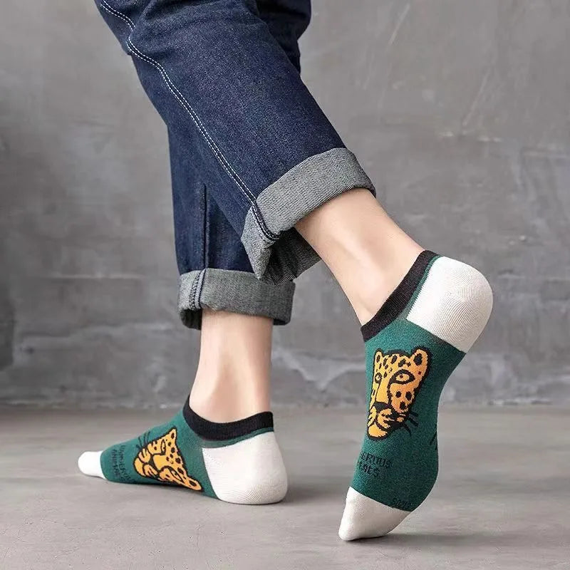 10 Pairs Of Casual Trend Ankle Socks For Men And Women, Comfortable, Breathable And Cute Cartoon Summer Couple Boat Socks Peaceful Pleasures Health and Wellness